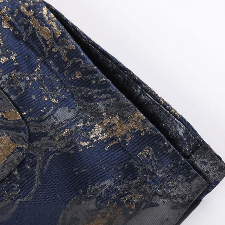 Buddha Stones Blue Flowing Water Mountains Frog-Button Langarm Herrenjacke mit Taschen - image 9