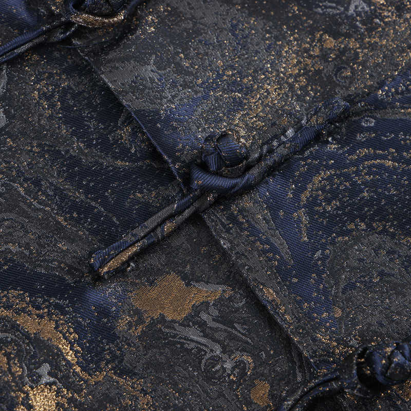 Buddha Stones Blue Flowing Water Mountains Frog-Button Langarm Herrenjacke mit Taschen - image 7