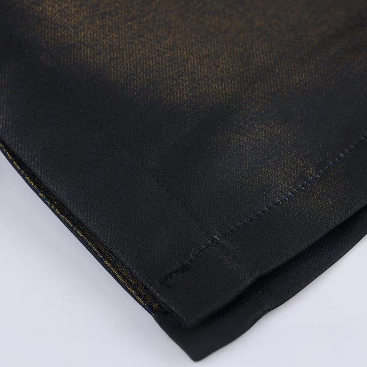 Buddha Stones Golden Desert Blue Flowers Froschknopf Langarm Herrenjacke mit Taschen - image 10