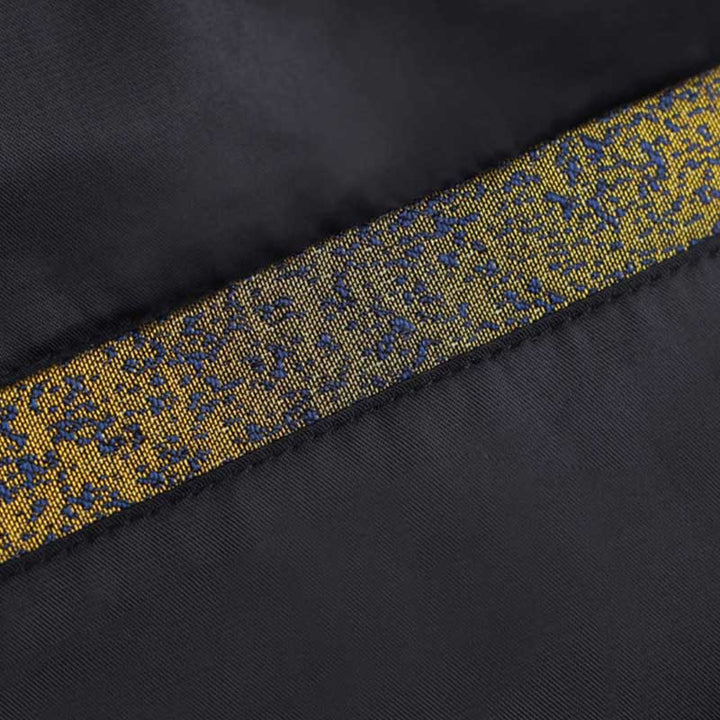 Buddha Stones Golden Desert Blue Flowers Froschknopf Langarm Herrenjacke mit Taschen - image 12