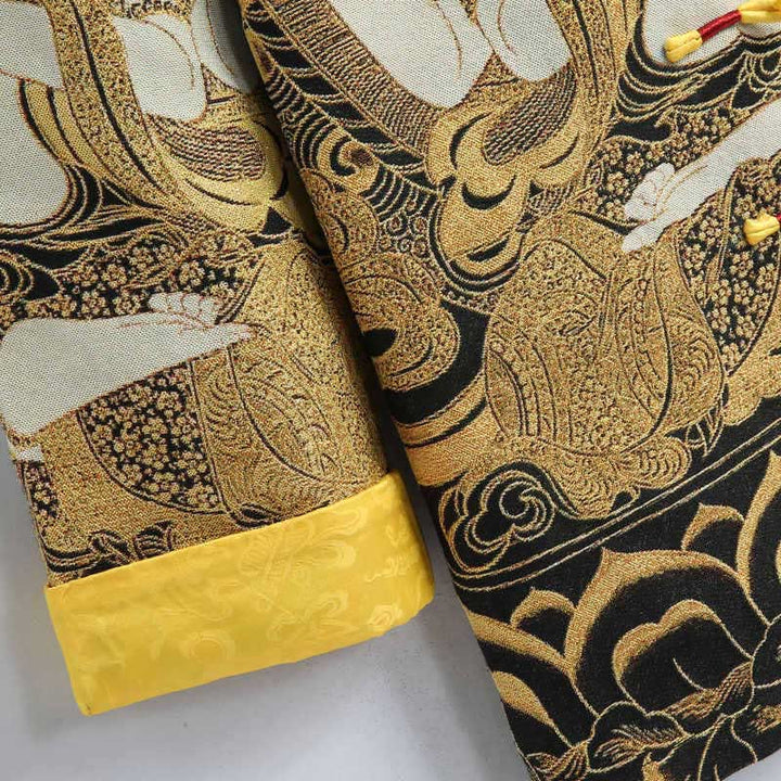 Buddha Stones Avalokitesvara Guanyin Frosch-Knopf Langarm Herrenjacke - image 8