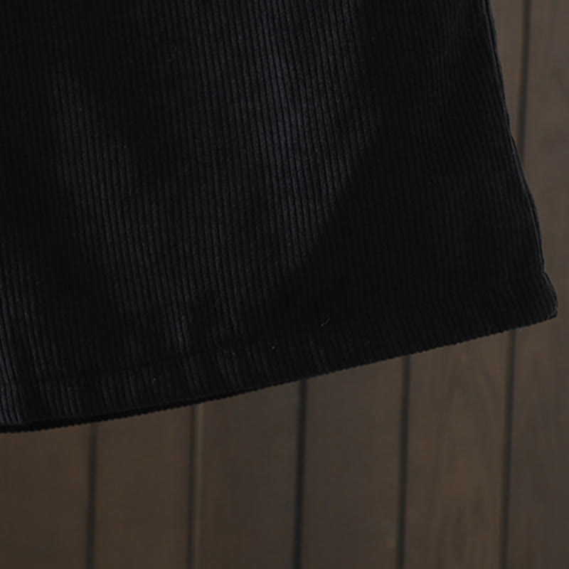 Buddha Stones Damenhose aus Cord-Baumwolle mit Fleecefutter und hoher Taille und weitem Bein und Taschen - image 14