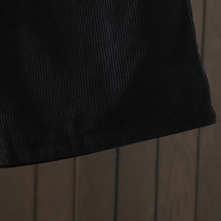 Buddha Stones Damenhose aus Cord-Baumwolle mit Fleecefutter und hoher Taille und weitem Bein und Taschen - image 14