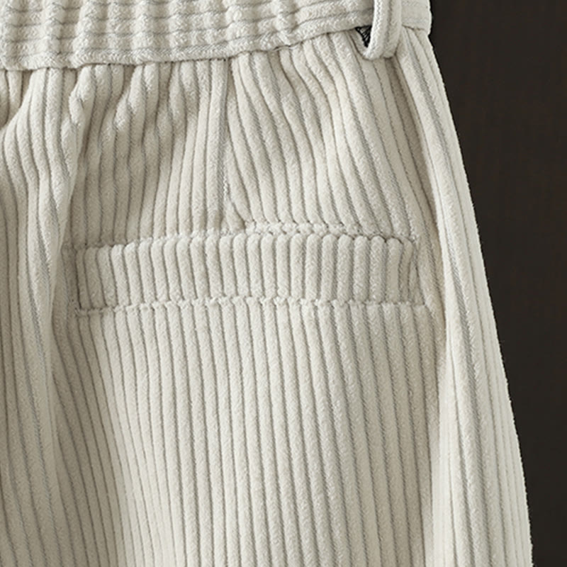 Buddha Stones Damen Winter Haremshose aus Cord-Baumwolle mit hoher Taille und Fleecefutter und Taschen - image 5