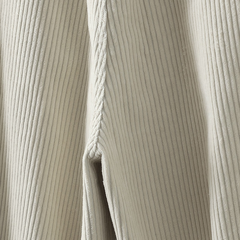 Buddha Stones Damen Winter Haremshose aus Cord-Baumwolle mit hoher Taille und Fleecefutter und Taschen - image 8