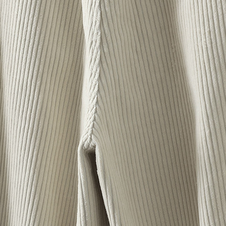 Buddha Stones Damen Winter Haremshose aus Cord-Baumwolle mit hoher Taille und Fleecefutter und Taschen - image 8