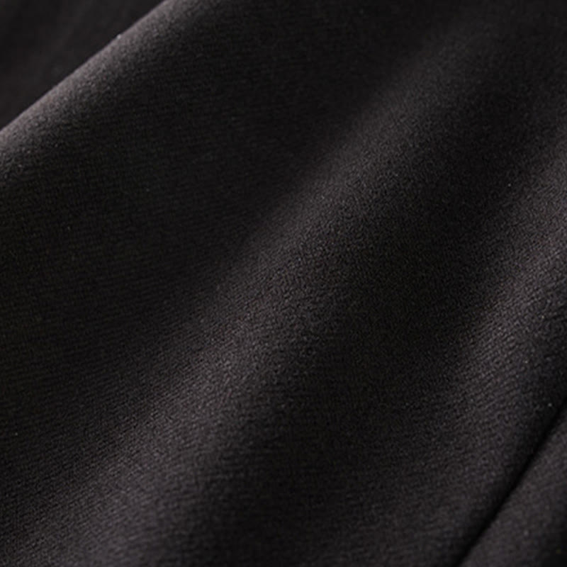 Buddha Stones Lässige, dicke Winterhose mit elastischer Taille und geradem Bein für Damen mit Taschen - image 4