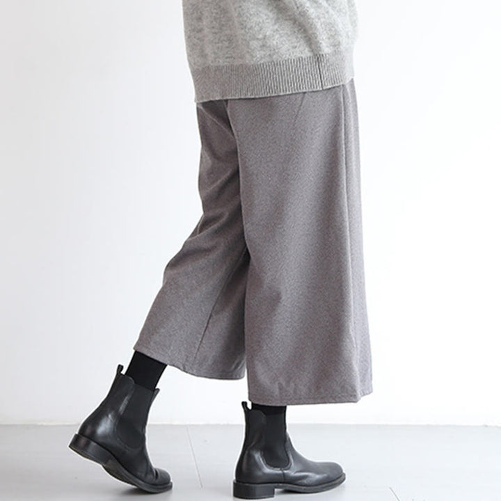Buddha Stones – Schlichtes Design mit elastischem Bund, Damenhose mit weitem Bein und Taschen in den Längen 7–8 - image 3