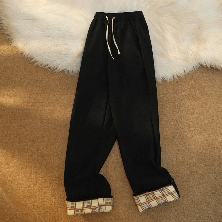 Buddha Stones Damen Patchwork-Hose aus Baumwollcord mit Fleecefutter und weitem Bein und Taschen - image 2