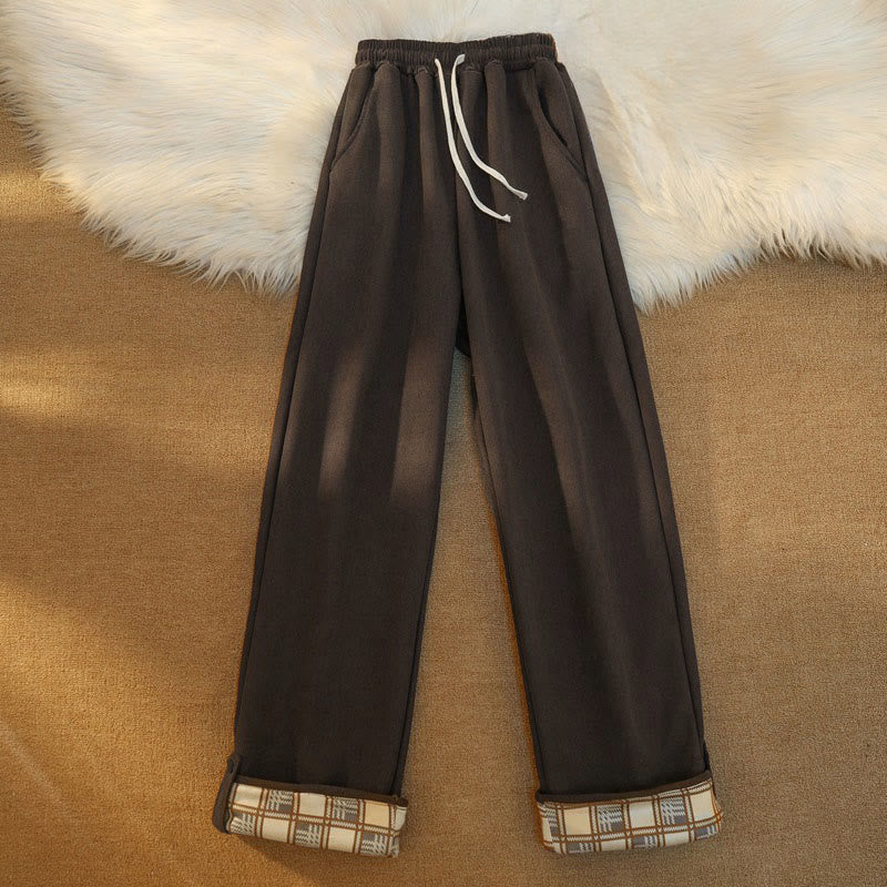 Buddha Stones Damen Patchwork-Hose aus Baumwollcord mit Fleecefutter und weitem Bein und Taschen - image 6