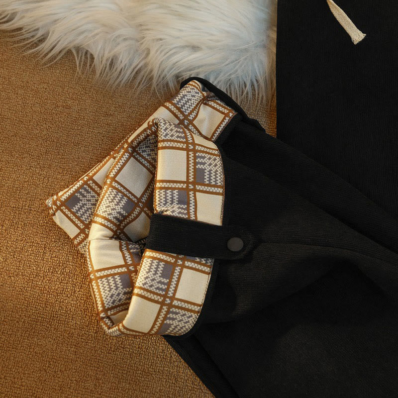 Buddha Stones Damen Patchwork-Hose aus Baumwollcord mit Fleecefutter und weitem Bein und Taschen - image 12
