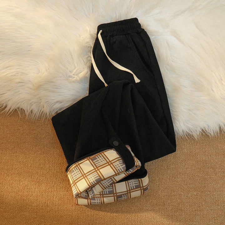 Buddha Stones Damen Patchwork-Hose aus Baumwollcord mit Fleecefutter und weitem Bein und Taschen - image 5