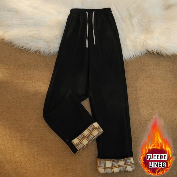Buddha Stones Damen Patchwork-Hose aus Baumwollcord mit Fleecefutter und weitem Bein und Taschen - Schwarz (Fleecegefüttert) - US18, UK/AU22, EU50 (6XL) - image 10