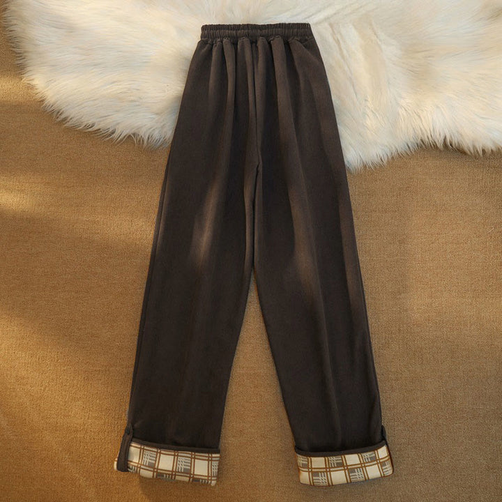 Buddha Stones Damen Patchwork-Hose aus Baumwollcord mit Fleecefutter und weitem Bein und Taschen - image 2