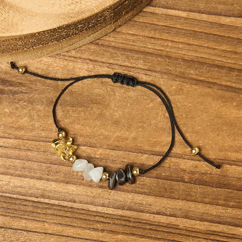 Buddha Stones Citrin Grün Aventurin Pyrit Erfolg Seil Karte Armband - image 3