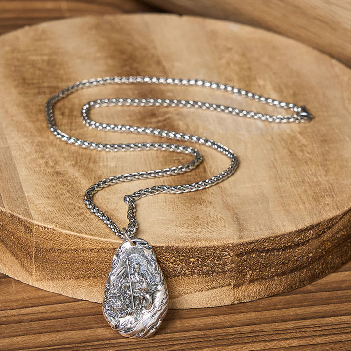 Buddha Stones Kupferne Halskette mit Anhänger „Kṣitigarbha Dizang Bodhisattva Mitgefühl“ - image 10