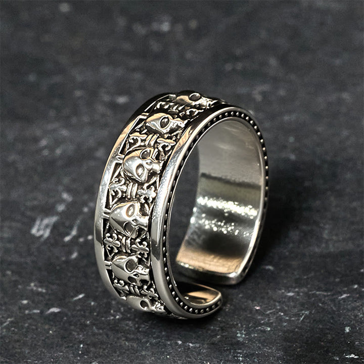 Buddha Stones Der Herr des Leichenwaldes Kupferschädel Neuanfangsring - Kupferschädel - image 0