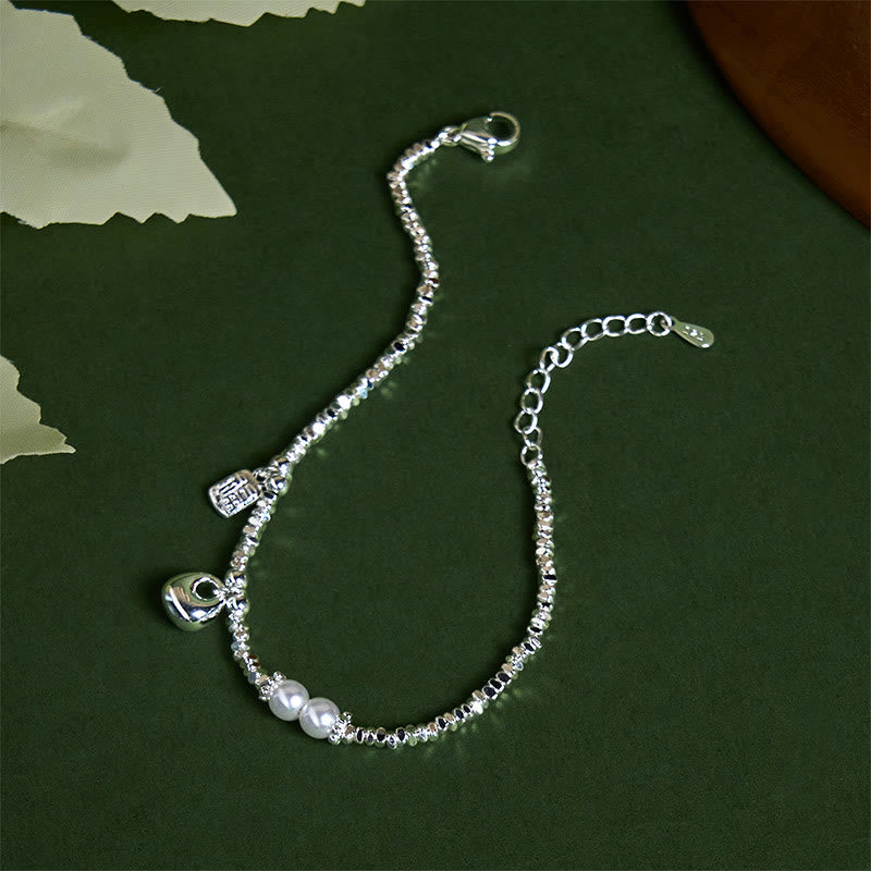 Buddha Stones , verkupfertes Silber, Fu-Charakter, Geldbörse, Perlen-Segen-Armband - image 2