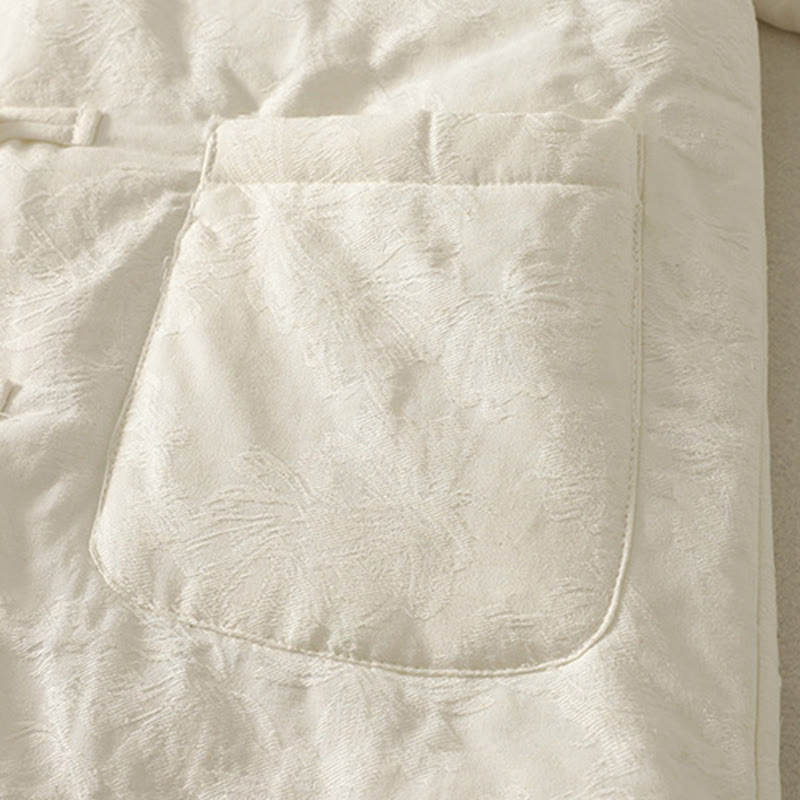 Buddha Stones Damen-Baumwolljacke mit Taschen und einfarbigem Froschknopf-Design, langärmlig - image 11