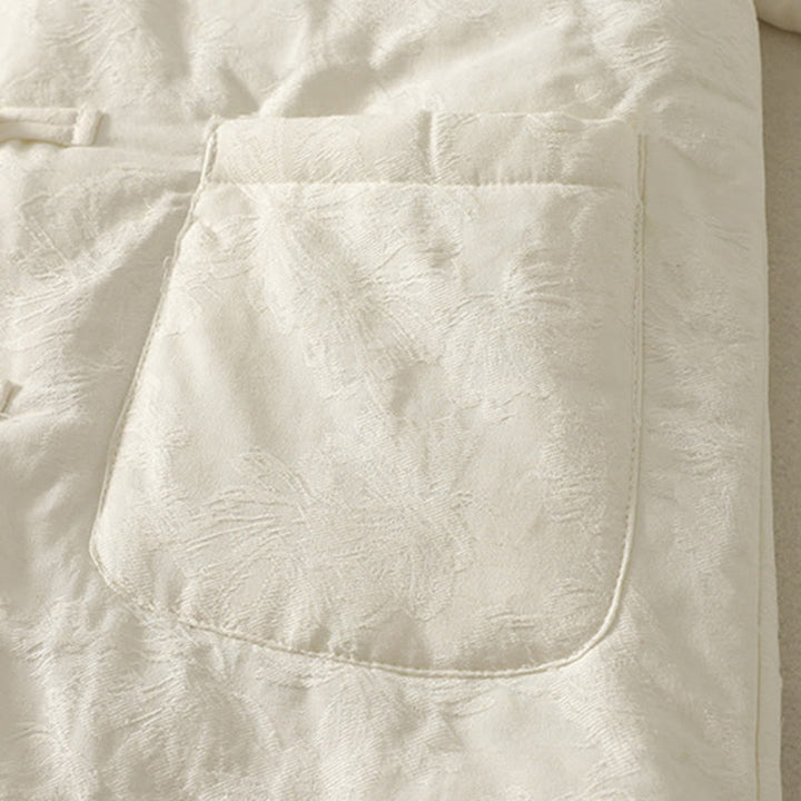 Buddha Stones Damen-Baumwolljacke mit Taschen und einfarbigem Froschknopf-Design, langärmlig - image 11