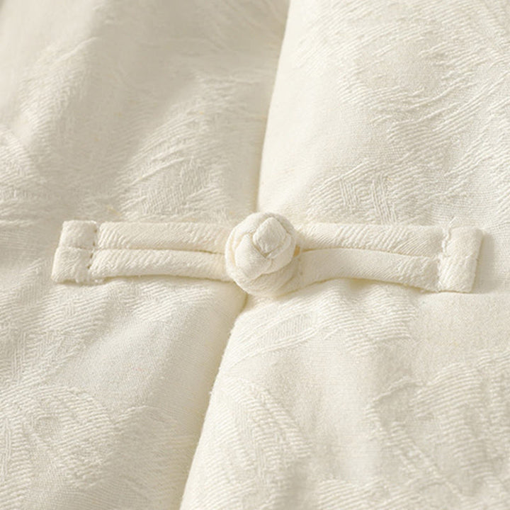 Buddha Stones Damen-Baumwolljacke mit Taschen und einfarbigem Froschknopf-Design, langärmlig - image 9