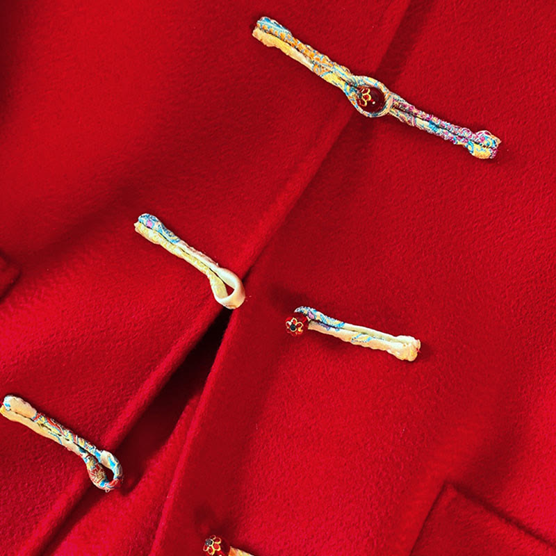 Buddha Stones Winter Stickerei Knöpfe Design Langarm Damen Baumwolljacke mit Taschen - image 8