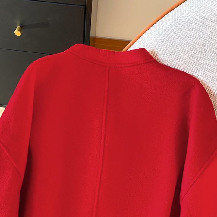 Buddha Stones Winter Stickerei Knöpfe Design Langarm Damen Baumwolljacke mit Taschen - image 5