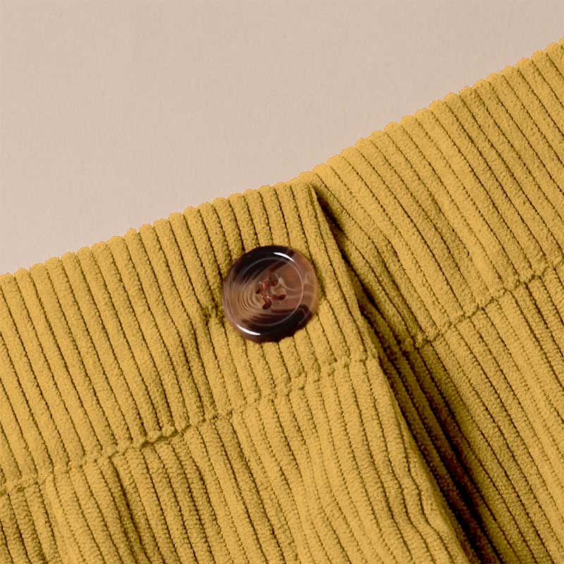 Buddha Stones Lässige Cordhose mit geradem Bein und Taschen für Damen - image 16