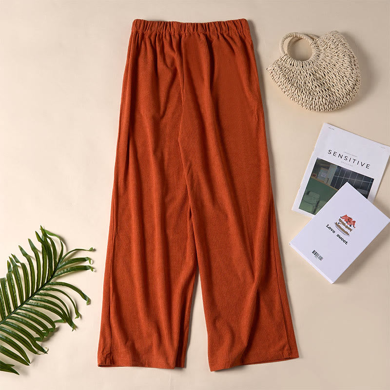 Buddha Stones Lässige Cordhose mit geradem Bein und Taschen für Damen - image 35