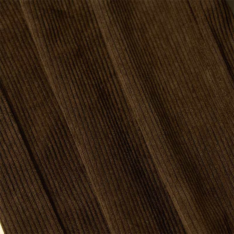 Buddha Stones Damenhose aus schlichtem Cord-Polyester mit weitem Bein und Knöpfen und Taschen - image 6