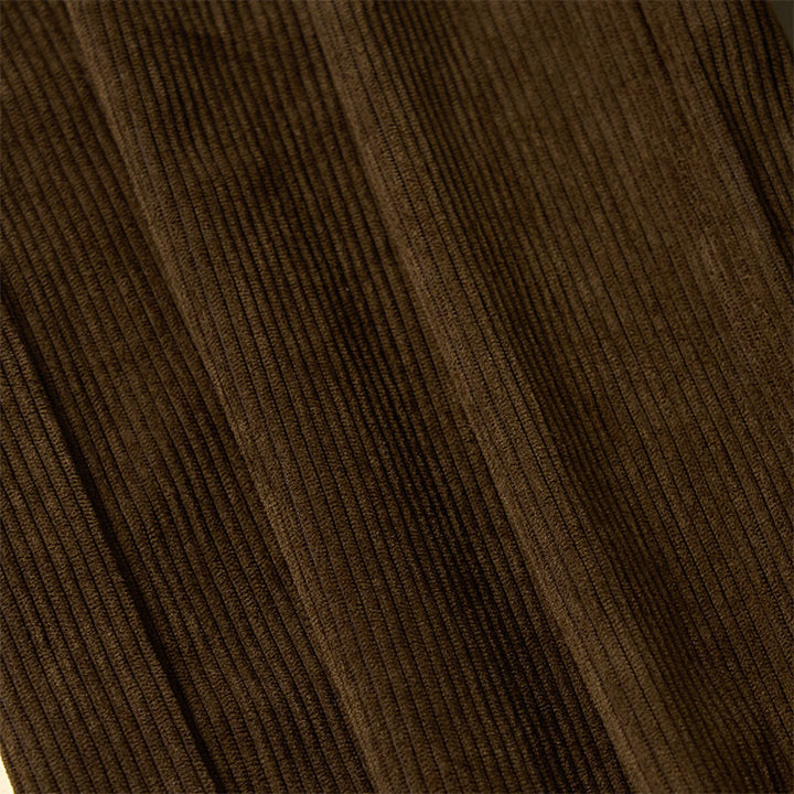 Buddha Stones Damenhose aus schlichtem Cord-Polyester mit weitem Bein und Knöpfen und Taschen - image 6