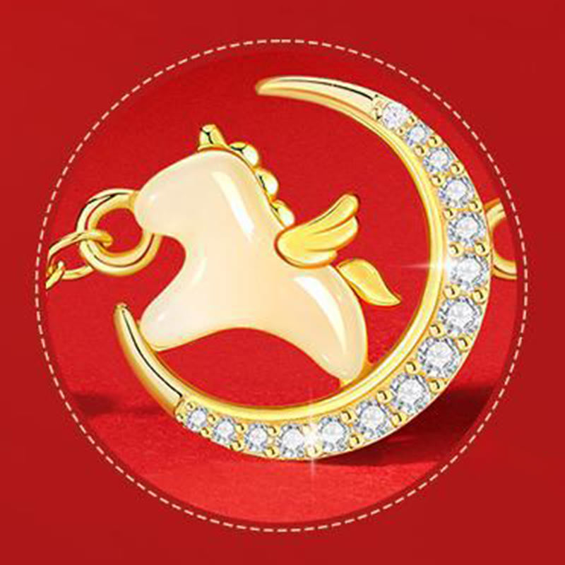 Buddha Stones, Hetian-Jade, Jahr des Pferdes, 925er Sterlingsilber, Zirkonia, rotes Seilarmband - image 9