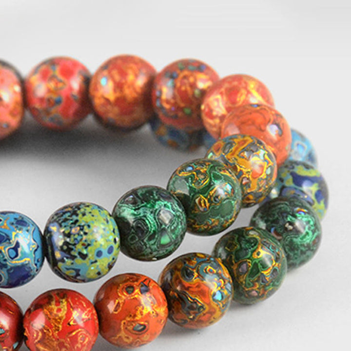 Buddha Stones Lack-Handwerk, Kürbisperlenquaste, Segensarmband - image 2