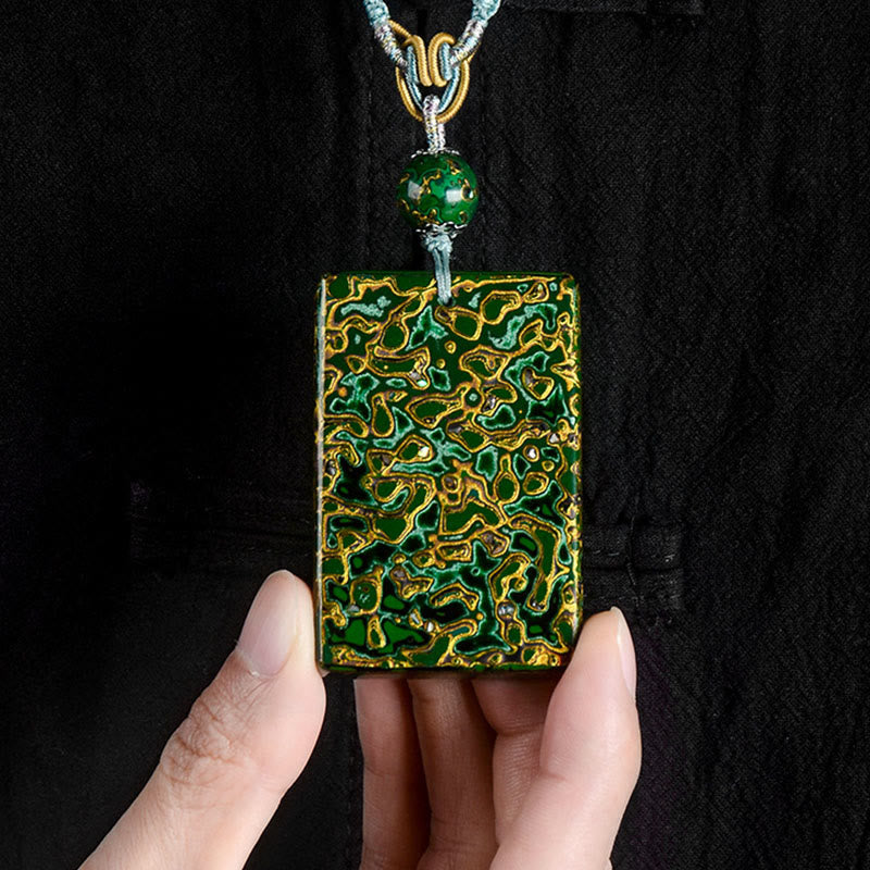 Buddha Stones, handgefertigte Lack- und Sandelholz-Schutzanhänger-Halskette - image 4