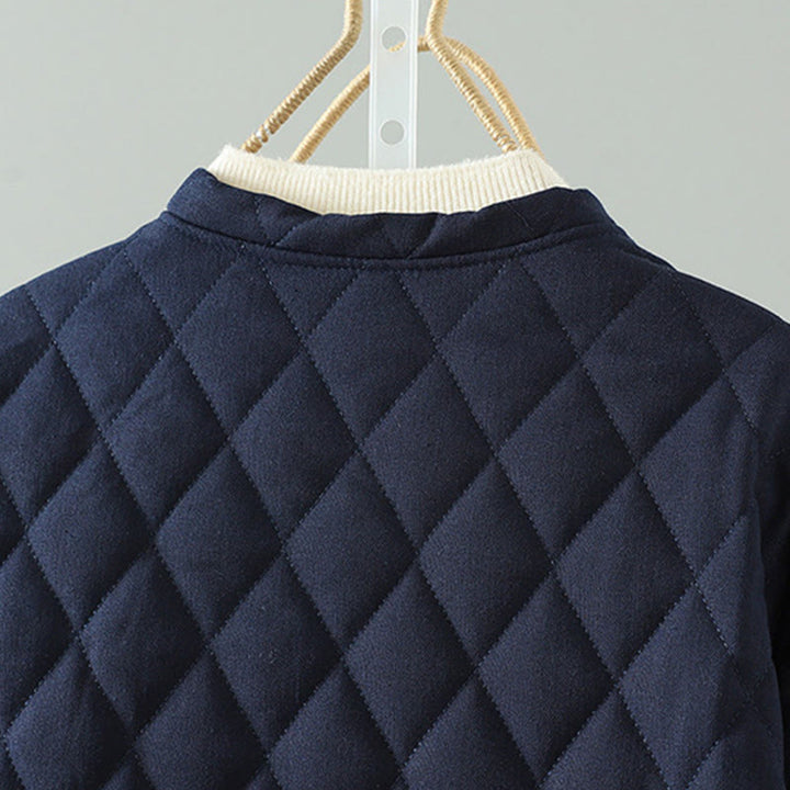 Buddha Stones Ethno-Patchwork-Damenjacke aus dicker Baumwolle mit langen Ärmeln und Taschen - image 9