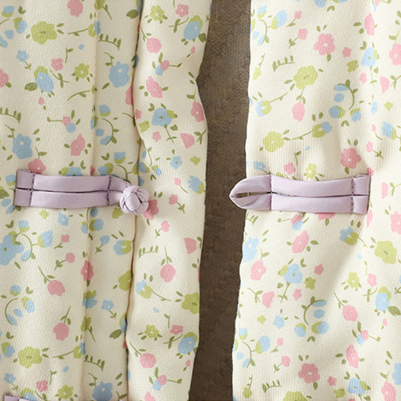 Damen-Baumwolljacke mit langen Ärmeln, dicker Verarbeitung, Taschen und Buddha Stones -Knopfdesign, floralem Muster - image 5