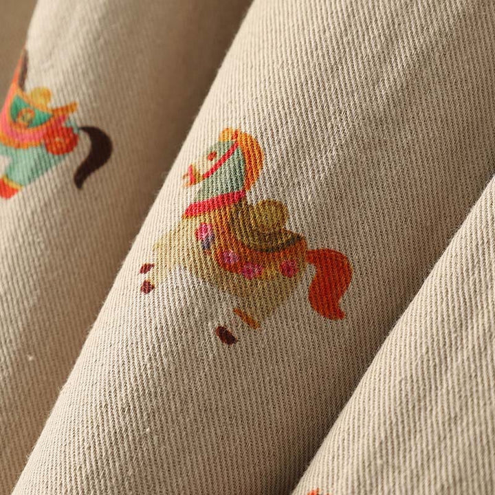 Damen-Baumwolljacke mit langen Ärmeln, dicker Verarbeitung, Buddha Stones -Pferd-Fu-Motiv, Froschknopf-Design - image 14