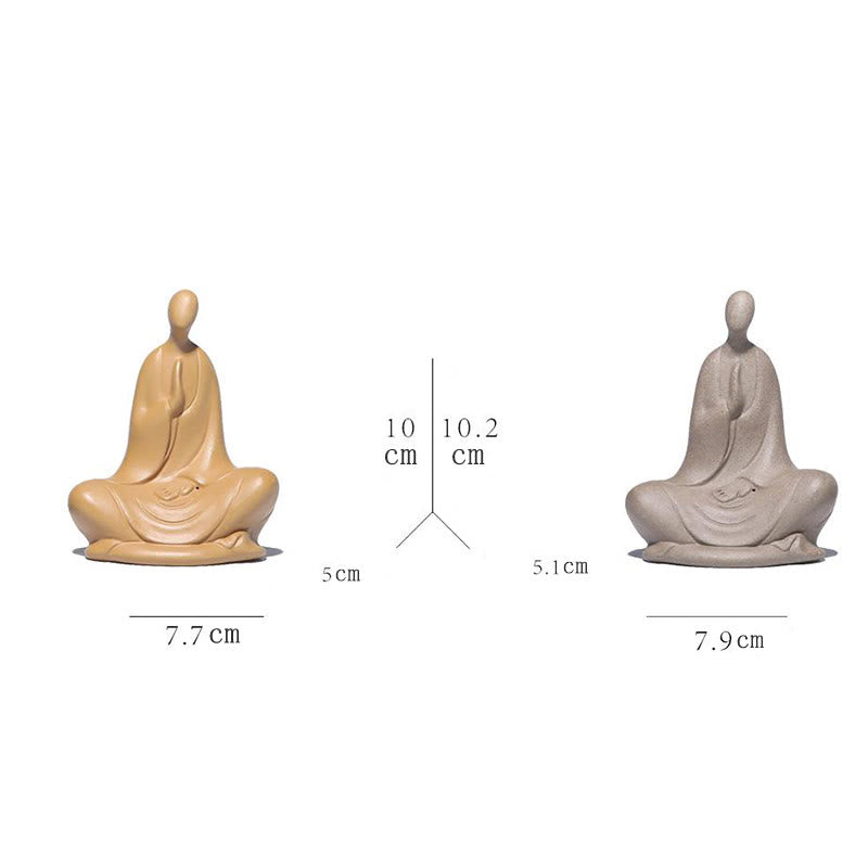 Buddha Stones, formloser Buddha, betende Keramikstatue, Zen-Dekoration, 5 x 2,5 x 5,3 cm - image 14