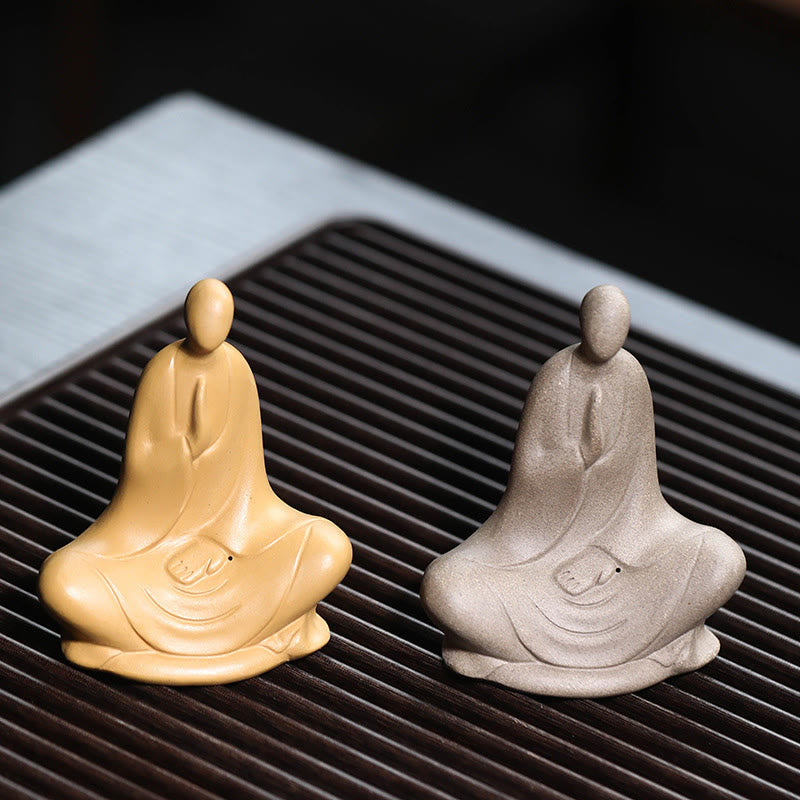 Buddha Stones, formloser Buddha, betende Keramikstatue, Zen-Dekoration, 5 x 2,5 x 5,3 cm - image 13