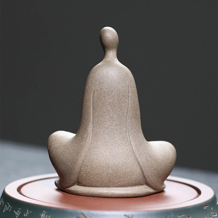 Buddha Stones, formloser Buddha, betende Keramikstatue, Zen-Dekoration, 5 x 2,5 x 5,3 cm - image 2