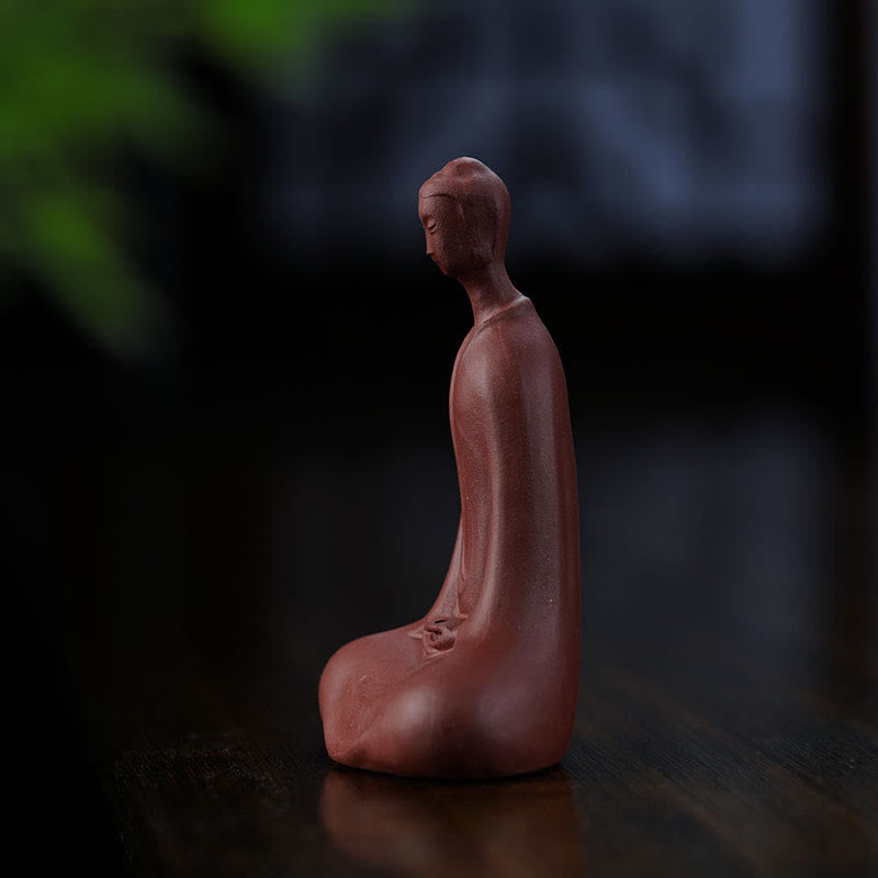 Buddha Stones, formloser Buddha aus violettem Ton, Ruheoase, Dekoration für Zuhause und Schreibtisch, 5,7 x 9,6 cm - image 4