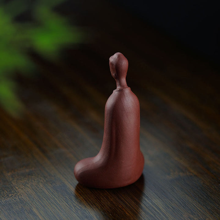 Buddha Stones, formloser Buddha aus violettem Ton, Ruheoase, Dekoration für Zuhause und Schreibtisch, 5,7 x 9,6 cm - image 5