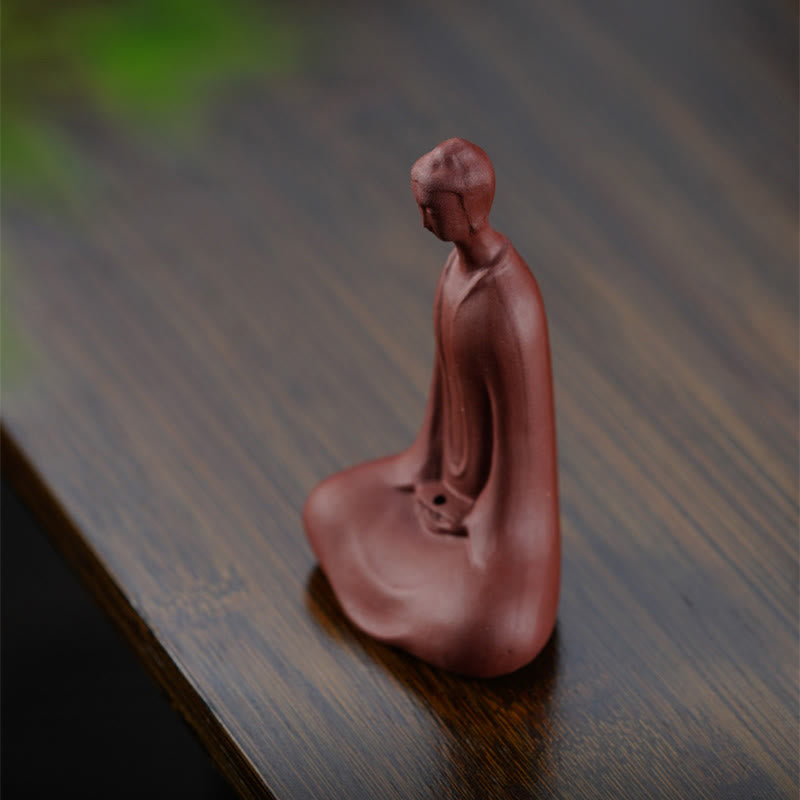 Buddha Stones, formloser Buddha aus violettem Ton, Ruheoase, Dekoration für Zuhause und Schreibtisch, 5,7 x 9,6 cm - image 2