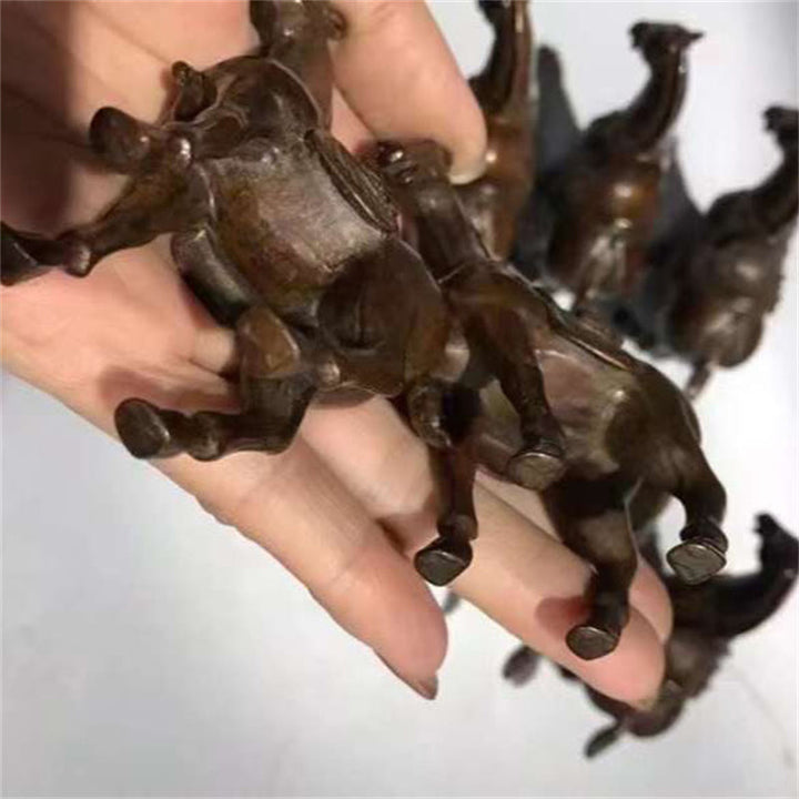 Buddha Stones , antikes Jahr des Pferdes, Legierung, Heimdekoration, 7,5 x 2,6 x 7 cm - image 2