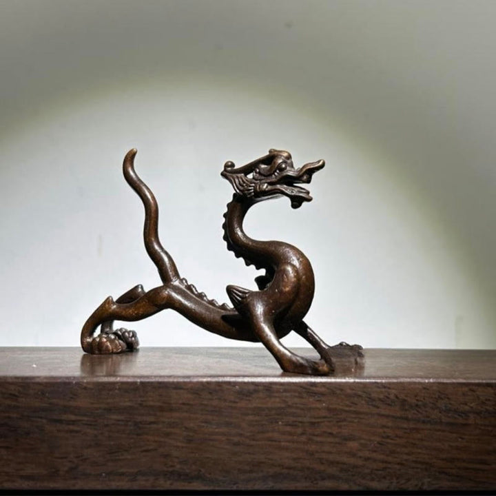 Buddha Stones, Mini-Drache aus Legierung, Glücksbringer, Schutz, Heimdekoration, 7,6 x 2,5 x 5,4 cm - image 2