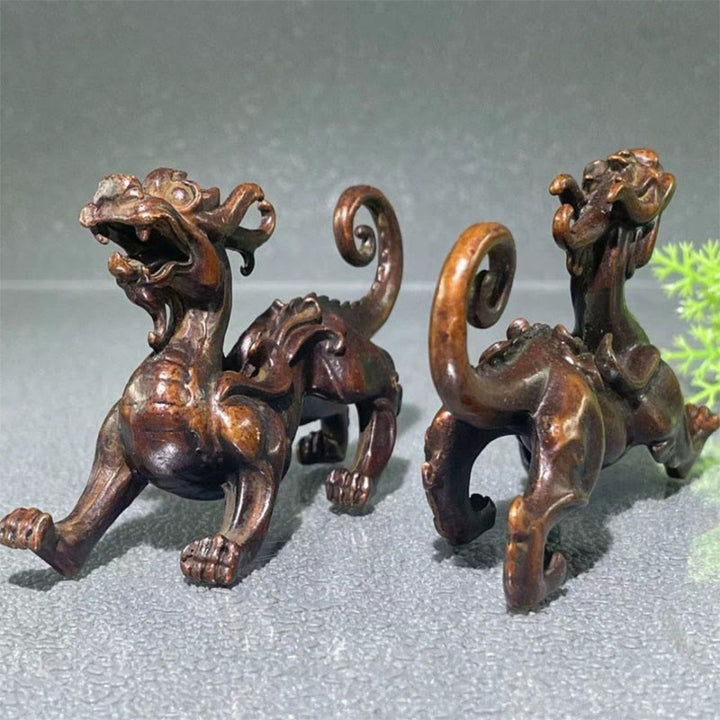 Buddha Stones ​​Feng Shui Kleiner PiXiu Legierungs-Glücksbringer 9,2 x 2,4 x 5,2 cm - image 4