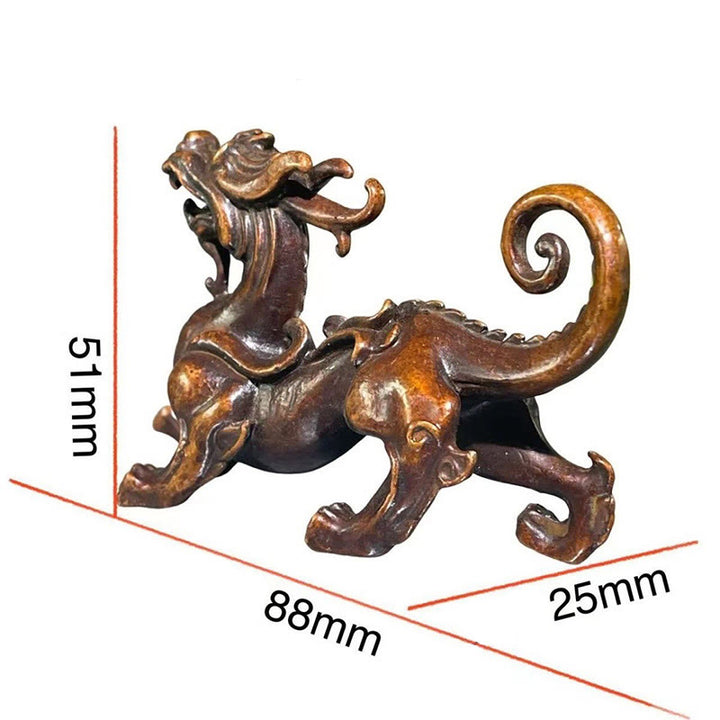 Buddha Stones ​​Feng Shui Kleiner PiXiu Legierungs-Glücksbringer 9,2 x 2,4 x 5,2 cm - image 11