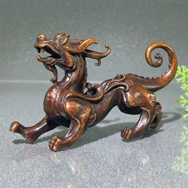 Buddha Stones ​​Feng Shui Kleiner PiXiu Legierungs-Glücksbringer 9,2 x 2,4 x 5,2 cm - image 2