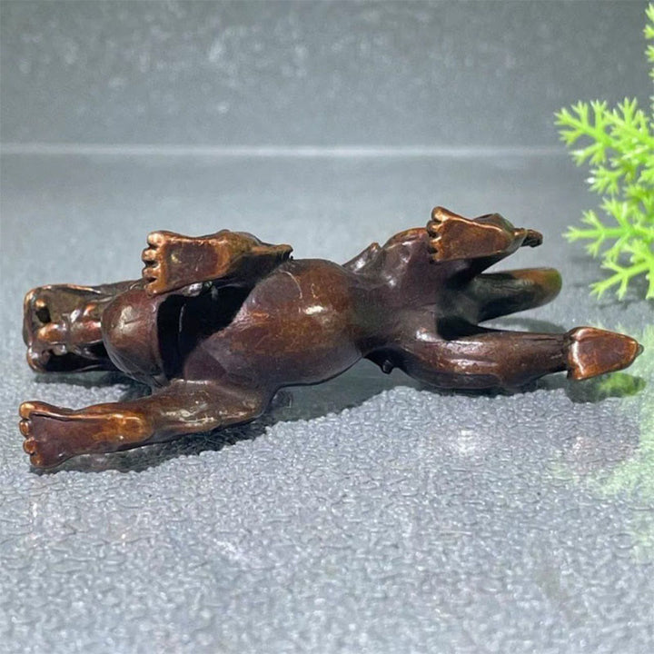 Buddha Stones ​​Feng Shui Kleiner PiXiu Legierungs-Glücksbringer 9,2 x 2,4 x 5,2 cm - image 6