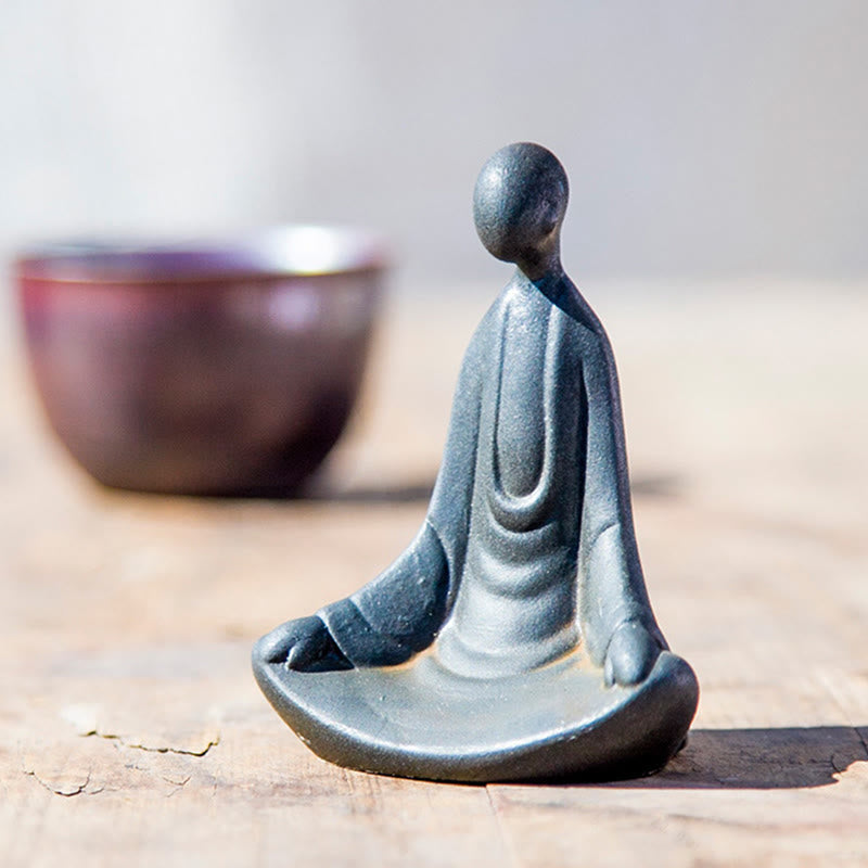 Handgefertigte Buddha Stones Statue aus Eisenpulver, Rostguss, formlos, aus Kunstharz, Dekoration - image 2